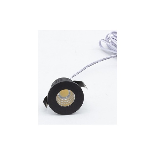 [23995-16573] LEDlife Focu38 Sort Indbygningsmøbelspot Ø3,5 cm Hul, 2W 12V DC RA92, Erstatter 20W, 170lm