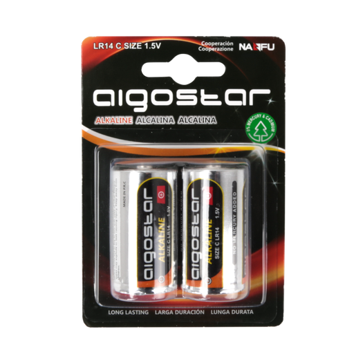 [22062-0] Alkalisk Batteri LR14C 1.5V - 2-pak med 3 års producentgaranti