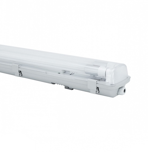 [21780-0] Limea Armatur uden lyskilde G13 2x60 - 250V, IP65, 710x100x85 mm, grå, h