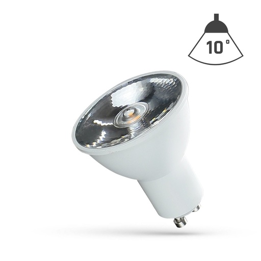 [6277-11047] 6W LED spot, 10° - Ekstra fokuseret, 230V, GU10 - Høj kvalitet, behagelig belysning