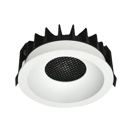 [26939-18577] 12W Honey Comb Downlight - 3-i-1, Hvid Ring + Sort, Varmtonet - Effekt: 12W, 1180lm, RA90