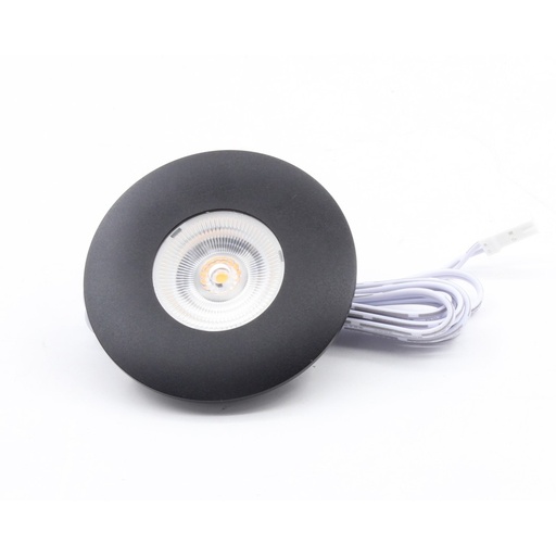 [22270-16272] LEDlife Cabi68 møbelspot - Sort 2,5W LED med Ø6,8 cm mål og RA91 - Erstatter 25W - Input 12V - 250lm
