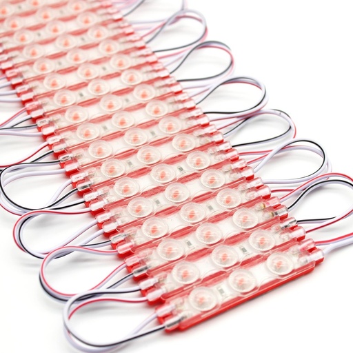 [19979-15217] Vandtæt rød LED modul - 1,1W pr. stk, IP66, 12V, Perfekt til skilte og specialløsninger