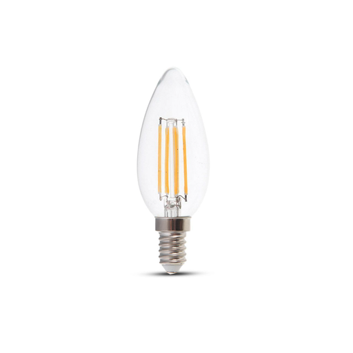 [5299-9754] V-Tac 4W LED kertepære - Varm hvid, E14, 400lm, RA80