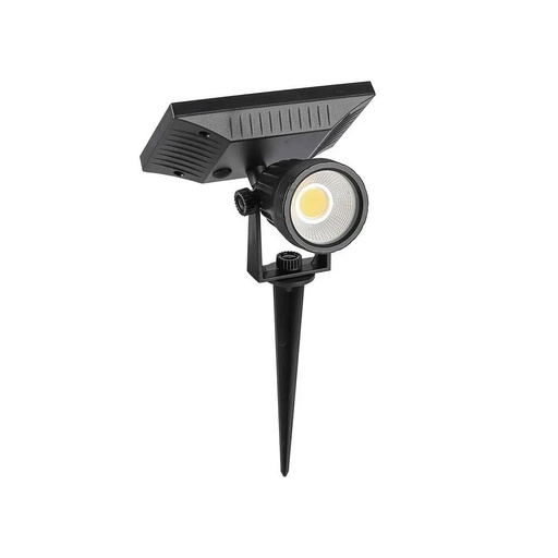 [4688-9623] Sort V-Tac solcelle havelampe med spyd - COB LED, 40lm, RA80, IP65