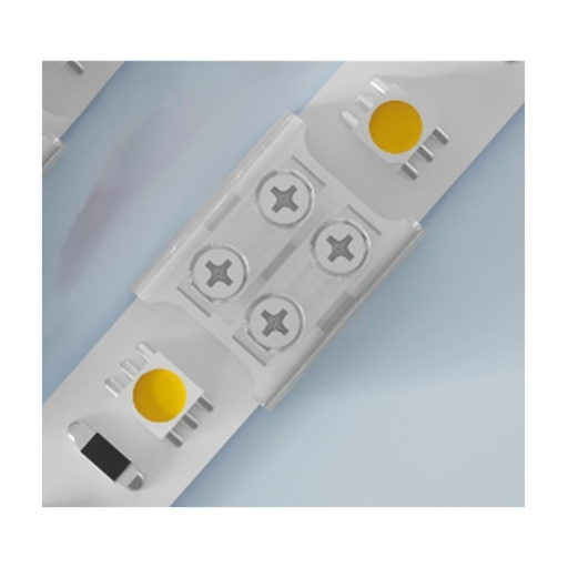 [11692-0] LED strip skruesamler - 10mm, enkeltfarvet, IP20, 5V-24V - Praktisk samler til montering af LED strips i enkeltfarvet lys.