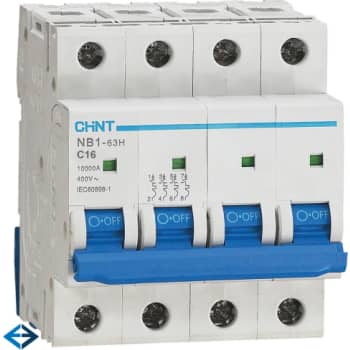[6222100203] Automatsikring Chint NB1-63H, C 16A 3P+N, 10kA