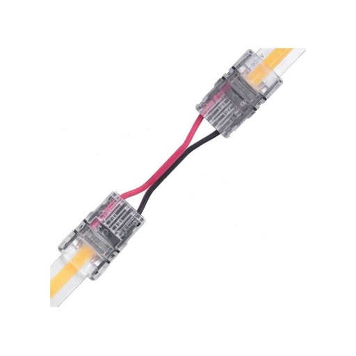 [4710-0] Samler med ledning til LED strip - 10mm, COB, enkeltfarvet, IP20, 5V-24V