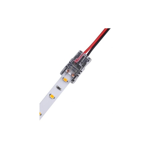 [4724-0] LED Strip Samler til Løse Ledninger - 8mm, Enkeltfarvet, IP65, 5V-24V - Vandtæt og praktisk løsning til at forbinde løse ledninger på din LED strip.