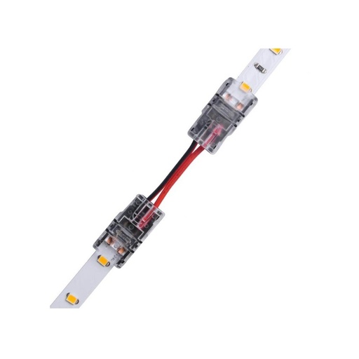 [4725-0] Samler med ledning til LED strip - 8mm, enkeltfarvet, IP65, 5V-24V, vandtæt (60 tegn)
