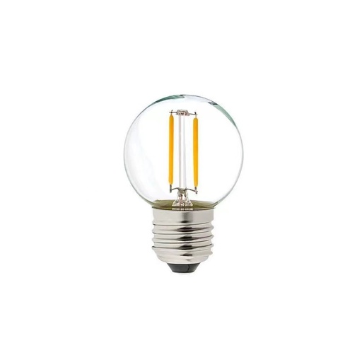 [27054-18696] 2W LED kronepære - G40, kultråd, klart glas, E27, 230V, 80lm, RA80