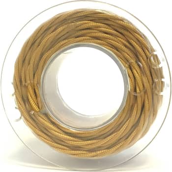 [6232002223] Stofledning, snoet, 2x0,75 mm², guld, S100