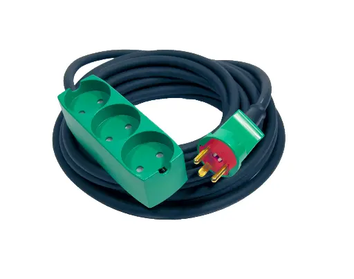 [192516] Kabelsæt med 3-stikdåse slagfast 3G1,5mm2 20m