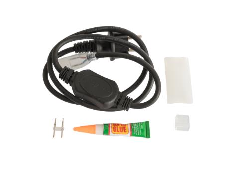 [828035] DIOFLEX 230V tilslutningssæt sort 1m 2x1mm2