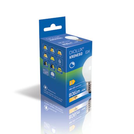 [784212] DIOLUX KRONE60 6W 927 E27 806lm dæmpbar