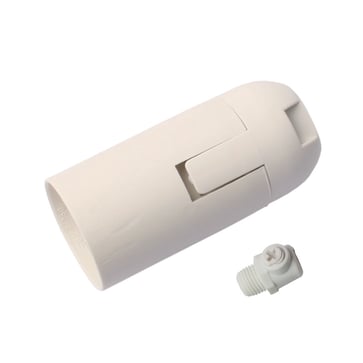 [7828112652] Mignonfatning E14 plast med aflastning hvid