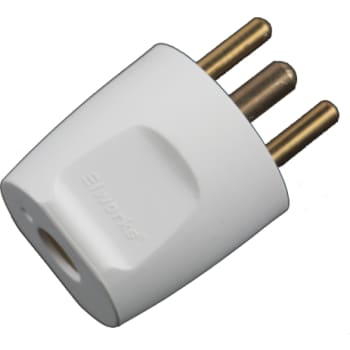 [9909000218] Stikprop S4 rund med jord, hvid