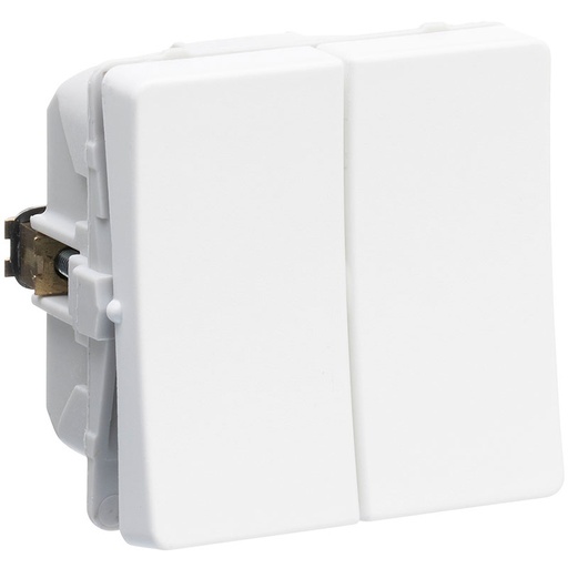 [1017054640] LK Fuga dobbelt korrespondance afbryder 16A - hvid