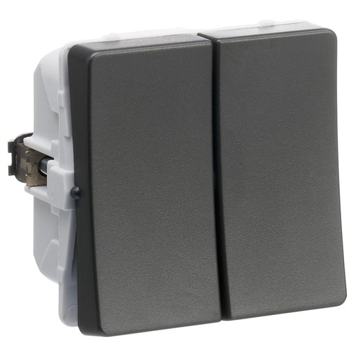 [1017054695] LK FUGA® afbryder krone 16A, koksgrå