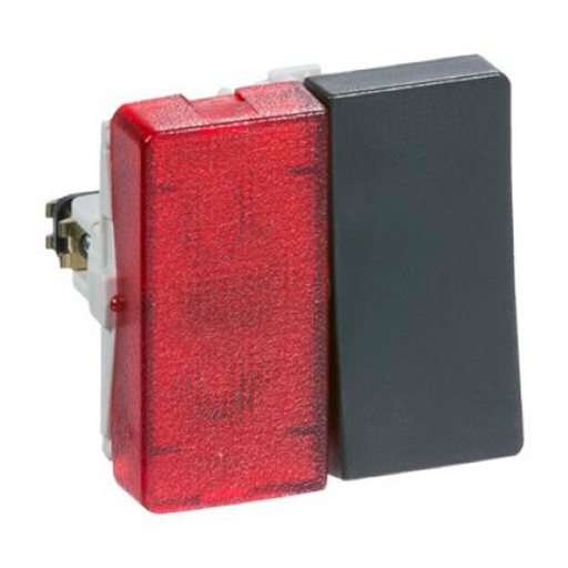[1017054844] FUGA afbryder 1-pol lampe halvmodul 16A koksgrå