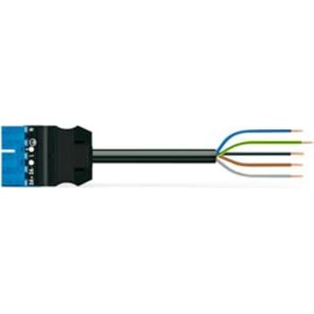[4228220736] Tilslutningskabel 2M HF Eca Hanstik/fri ende, blå