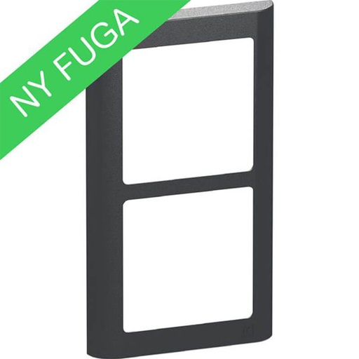 [1017056473] LK Fuga ramme SOFT 63 2x1m lodret - koksgrå