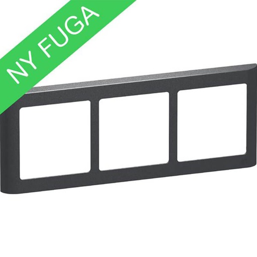 [1017056635] LK Fuga ramme SOFT 63 3x1m vandret - koksgrå