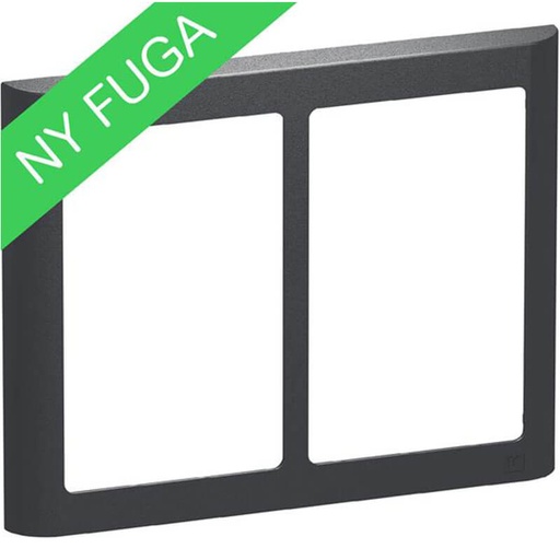 [1017056839] LK Fuga ramme SOFT 63 2x1½m - koksgrå