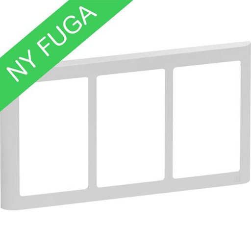 [1017056855] LK Fuga ramme SOFT 63 3x1½m - lysegrå