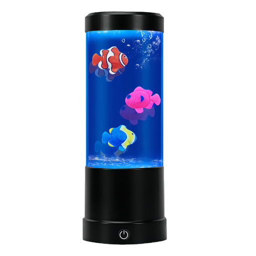 [29532-0] Fiskelampe RGB 23cm høj - Ø9 cm (perfekt til børn og barnlige sjæle)