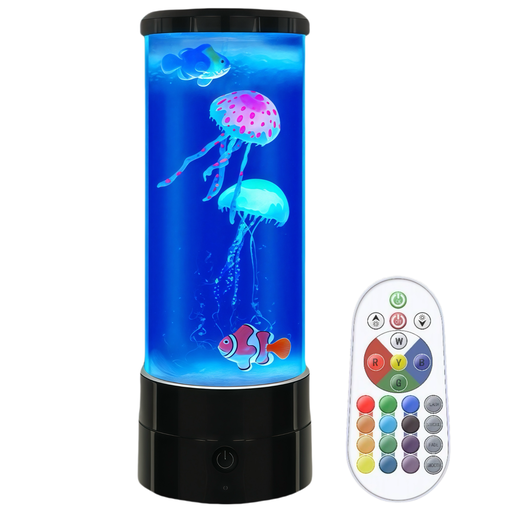 [29550-0] Fiskelampe RGB 30cm høj - Ø11 cm til børn og barnlige sjæle