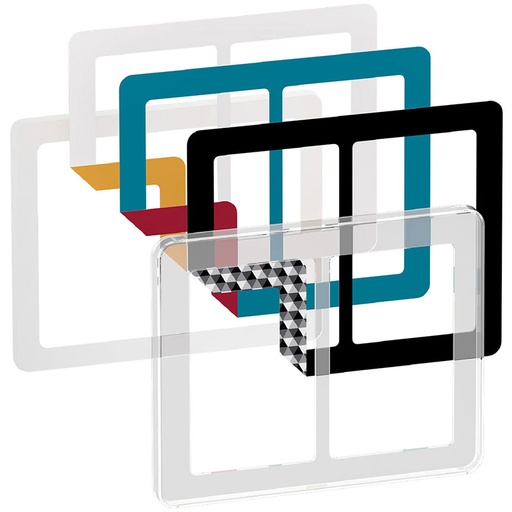 [1017057100] LK Fuga ramme CHOICE 68 2x1½m - transparent