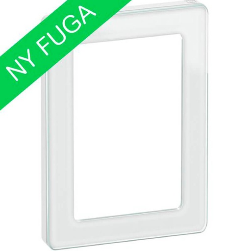 [1017057155] LK Fuga ramme PURE 66 glas 1½m - hvid