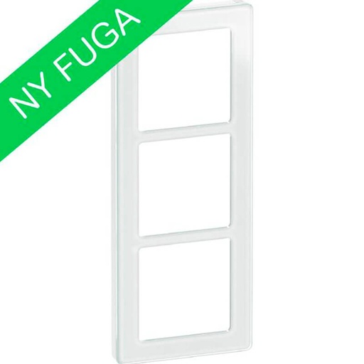 [1017057210] LK Fuga ramme PURE 66 glas 3x1m - hvid