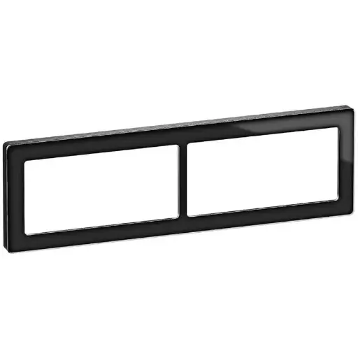 [1017057281] LK Fuga ramme PURE 66 glas 2x2m vandret - sort