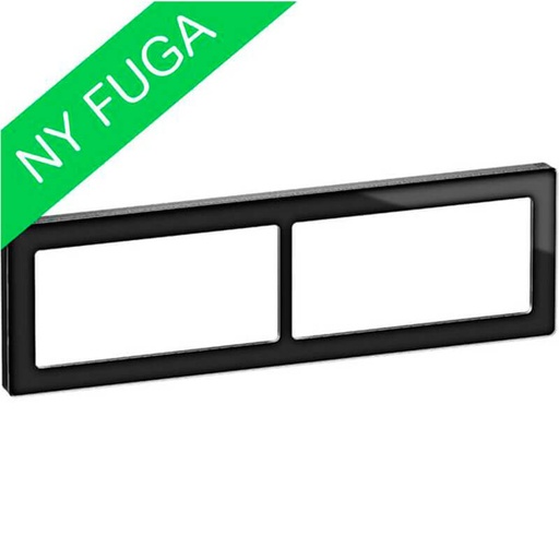 [1017057281] LK Fuga ramme PURE 66 glas 2x2m vandret - sort