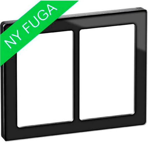 [1017057304] LK Fuga ramme PURE 66 glas 2x1½m - sort
