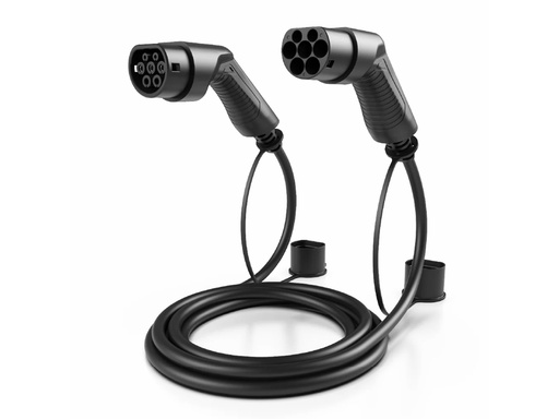 [H51983] EV Ladekabel, Type 2, 3-fase, 20A, 11kW, m. taske (5m)