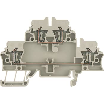 [7921029435] Dobbeltklemme ZDK 2,5 fjeder/fjeder, beige