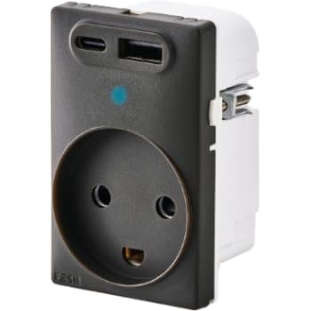 [6217007175] FESH SWITCH Curveline Stikudtag 2 x USB 1,5 m/j - Koksgrå