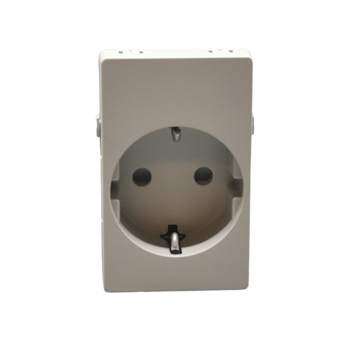 [1017060509] LK Fuga stikkontakt med sidejord 1½m - lysegrå