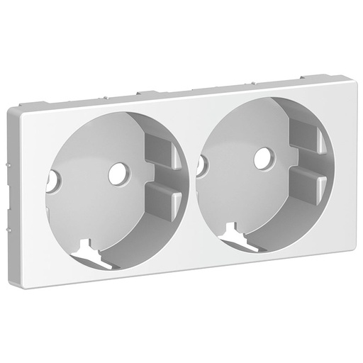 [1017060582] LK Fuga afdækning til 2m stikkontakt med sidejord - lysegrå