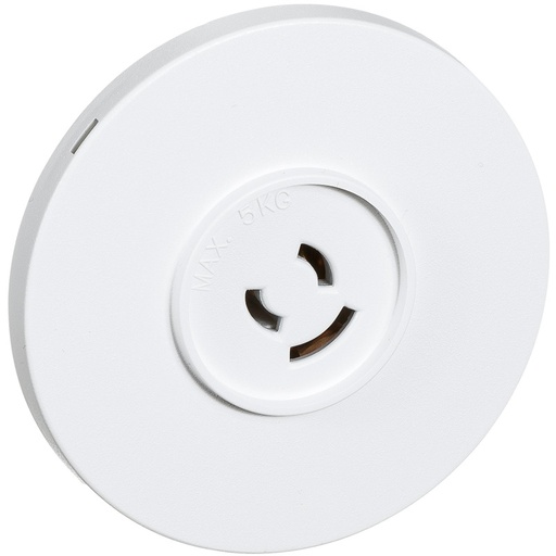 [1020006779] Fuga Lampestikkontakt Ø 80 hvid