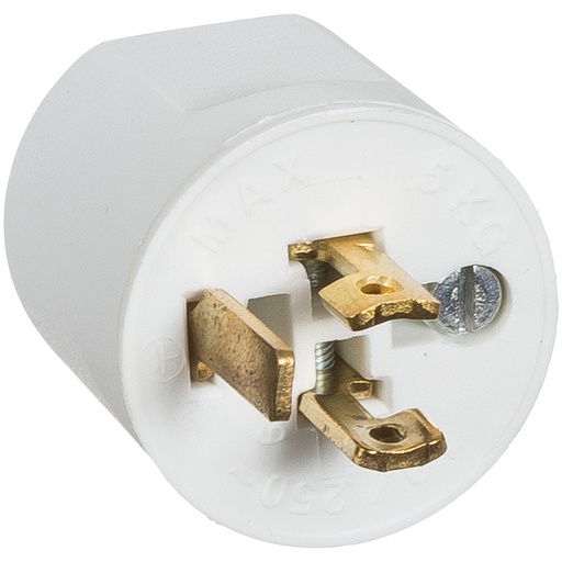 [1020006850] Fuga Lampestikprop 2 ledet + jord hvid