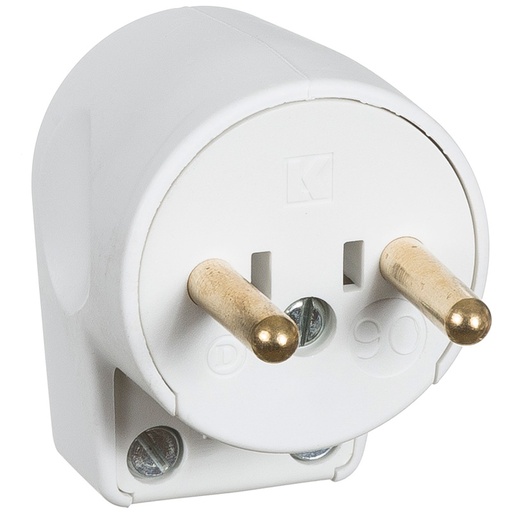 [1028007372] Vinkel stikprop rund hvid uden jord