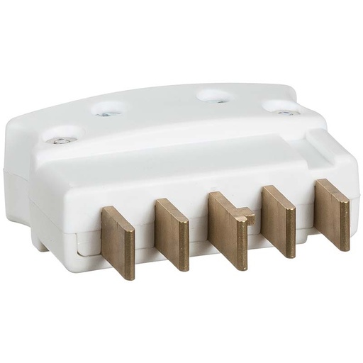 [1028008517] Stikprop 3-pol+N+J lige, hvid