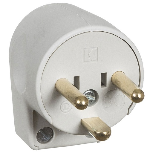 [1028009040] Vinklet stikprop rund m. jord - Lysegrå