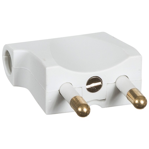 [1028009972] Stikprop Flad uden Jord Vinkel V1 Hvid