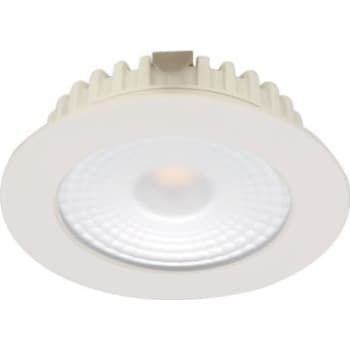 [4242669247] On Cabinet downlight 5W 12V AC/DC 3000K, dæmpbar, IP44, Ø70, Hvid
