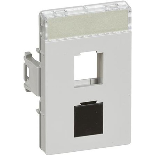 [1086019506] Udtag 2xRJ45 Keystone CL TP5 lysegrå